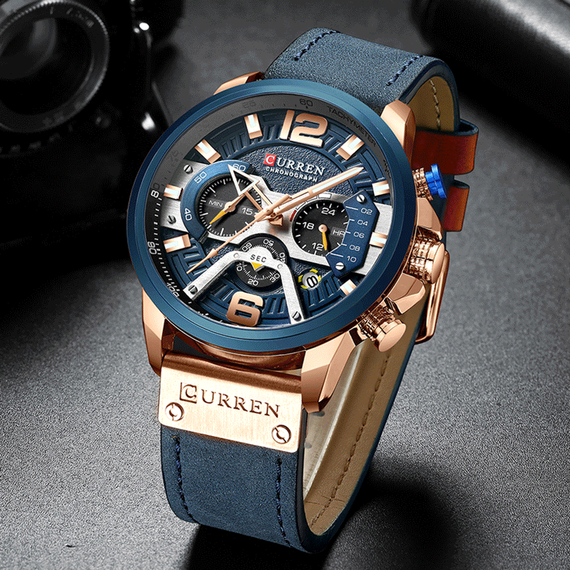 CURREN Casual Sport Watches For Men Blue Top Brand Luxury Military 